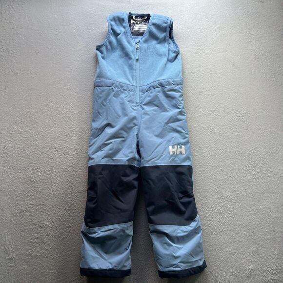 Helly-Hansen Kids Little Vertical Insulated Salopette Bib Pant 110/5 Blue Ski - Picture 1 of 16